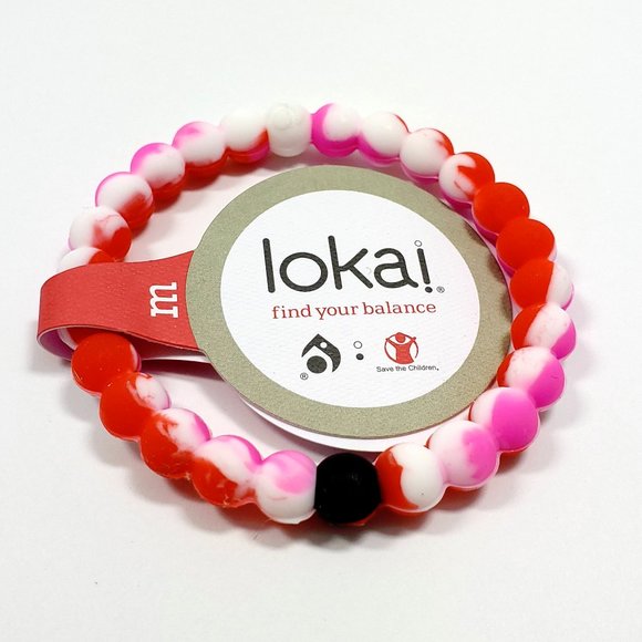 Lokai Bracelet Pink Red White S M L XL New - Picture 2 of 5
